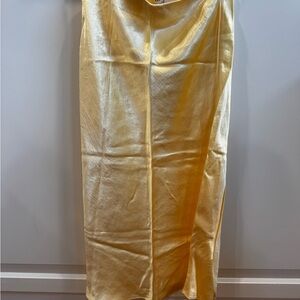 Babaton Gold Pencil Skirt